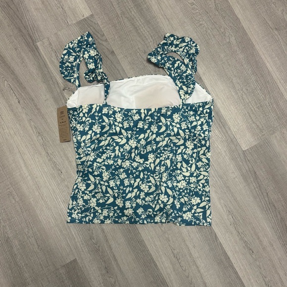 NWT Albion Teal Floral Tankini Swim Top - Picture 5 of 5
